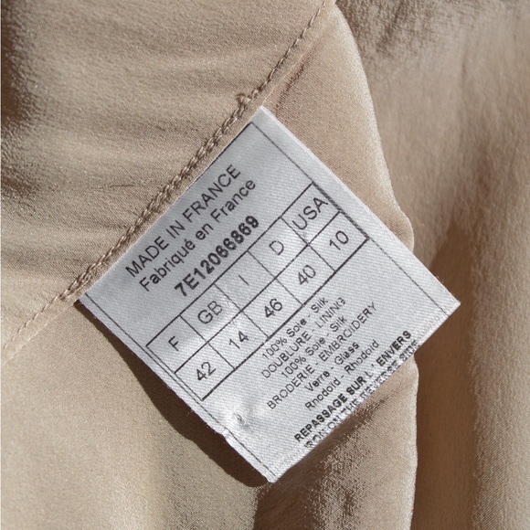 Christian Dior By John Galliano S/S 2007 Vintage Beige Floral Embellished Dress - Picture 14 of 16